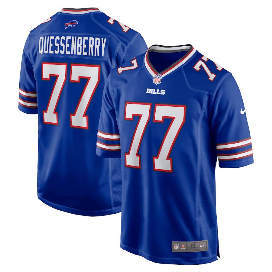 Men Buffalo Bills #77 David Quessenberry Nike Royal Game Player NFL Jersey